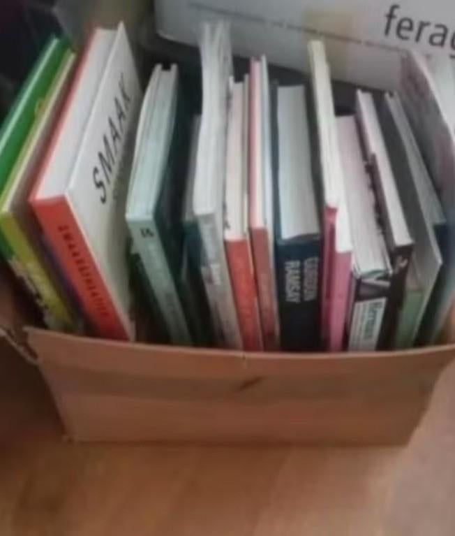 Doos vol kookboeken, Boeken, Ophalen, Gezond koken, Tapas, Hapjes en Dim Sum, Zo goed als nieuw