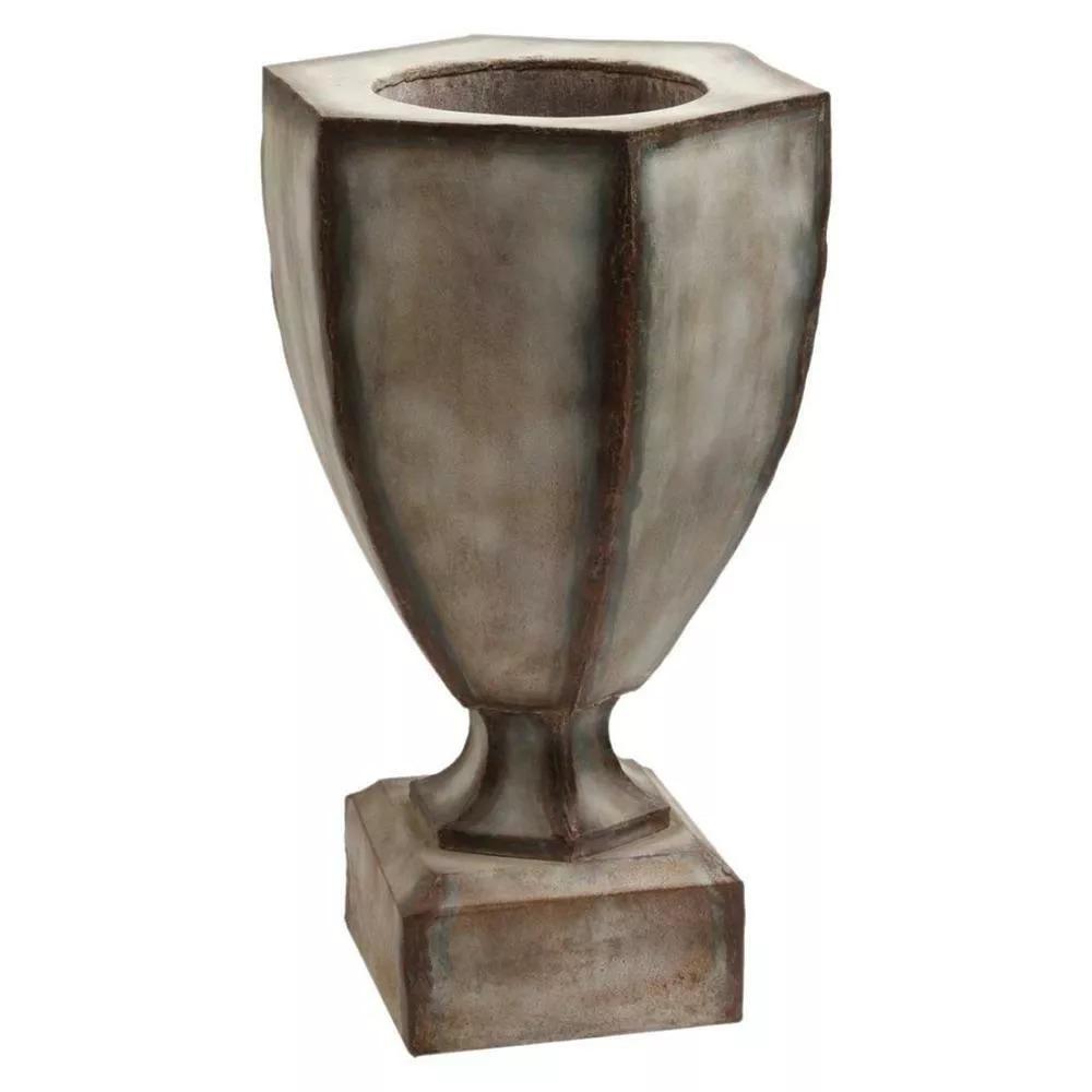 PTMD vaas metaal 80cm, Tuin en Terras, Ophalen, Rond, Nieuw, Metaal