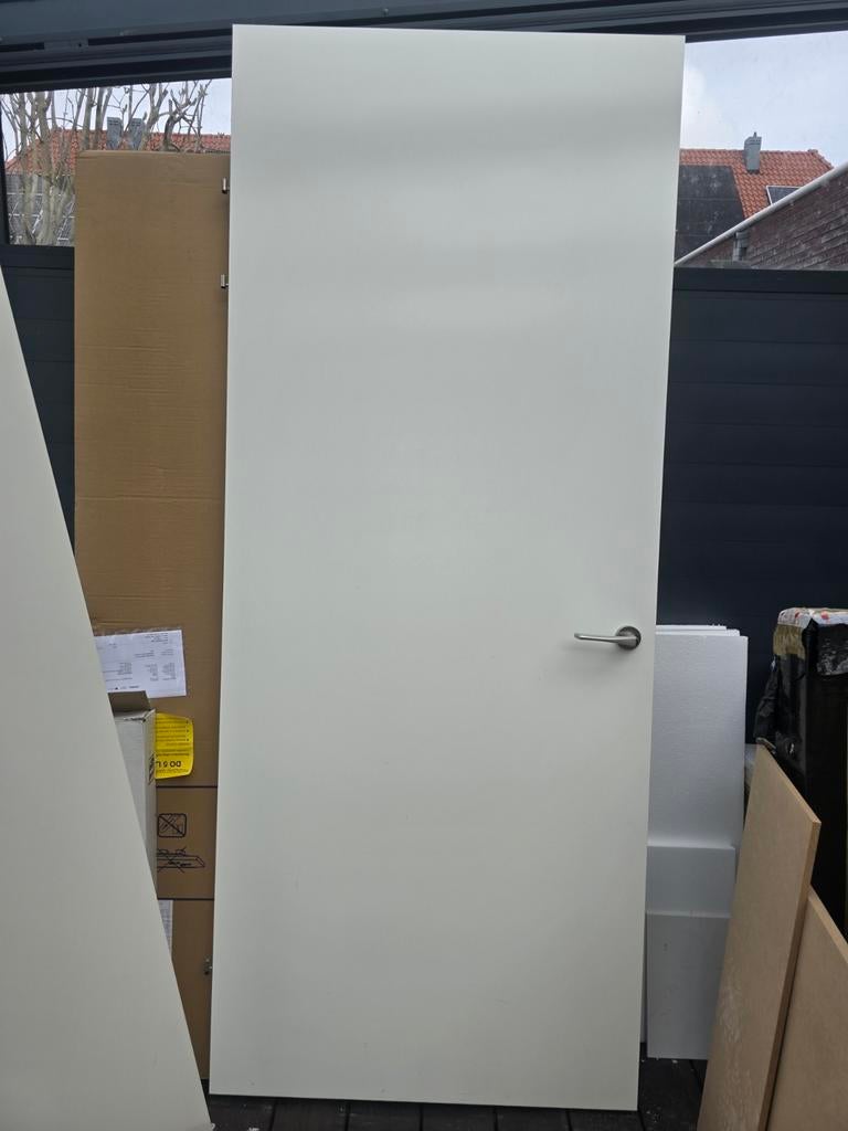 Witte Svedex opdekdeur linksdraaiend 231.5x93, Ophalen, Binnendeur, 215 cm of meer