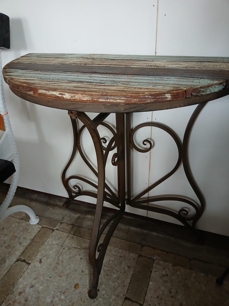 Wandtafel metalen onderstel, Gebruikt, 50 tot 100 cm, Overige vormen, 25 tot 50 cm