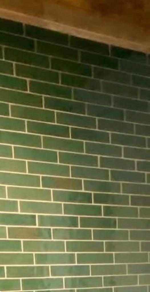 Wandtegels 7x28cm - ca. 2m2 - Groen, Ophalen, Nieuw, Minder dan 20 cm, 20 tot 40 cm