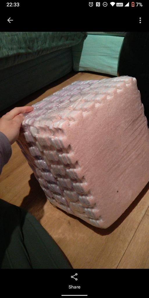 Grote foam speelmat / puzzelmat – 80 stuks roze paars, Ophalen of Verzenden, Nieuw, Speelkleed