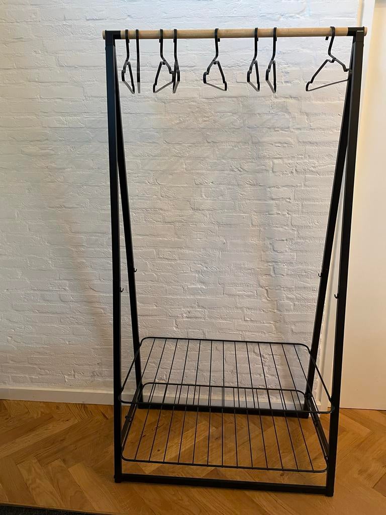 Brabantia Linn Kledingrek met plank - Zwart, Ophalen, Gebruikt