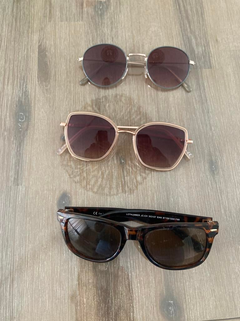 Zonnebrillen dames 3 stuks, Verzenden, Zo goed als nieuw, Overige merken