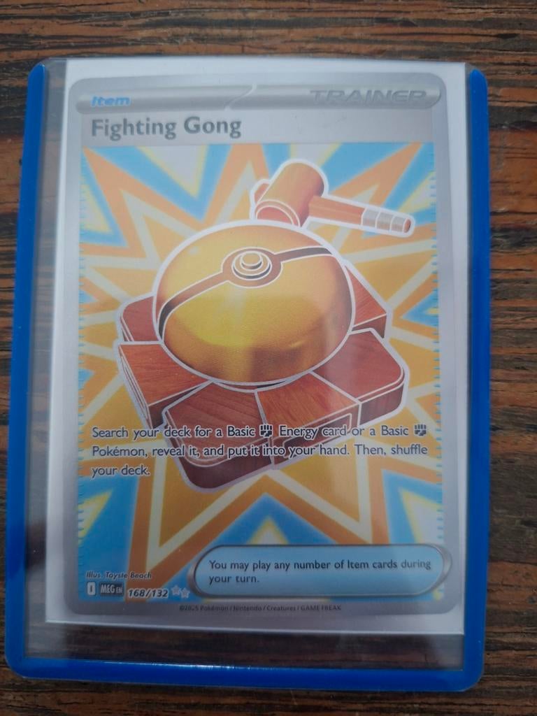 Pokemon Fighting Gong Trainer Kaart 168/132 mega evolutions, Ophalen of Verzenden, Zo goed als nieuw, Losse kaart