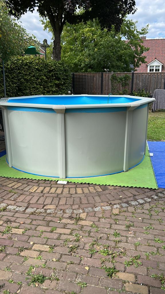 Te koop metalen zwembad 3 meter Zeer Compleet., Tuin en Terras, Rond, 300 cm of meer, Zo goed als nieuw, Opzetzwembad