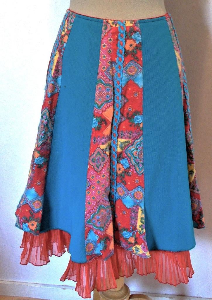 Aparte hand gemaakte rok! 36, Zo goed als nieuw, Maat 36 (S), Onder de knie, Verzenden