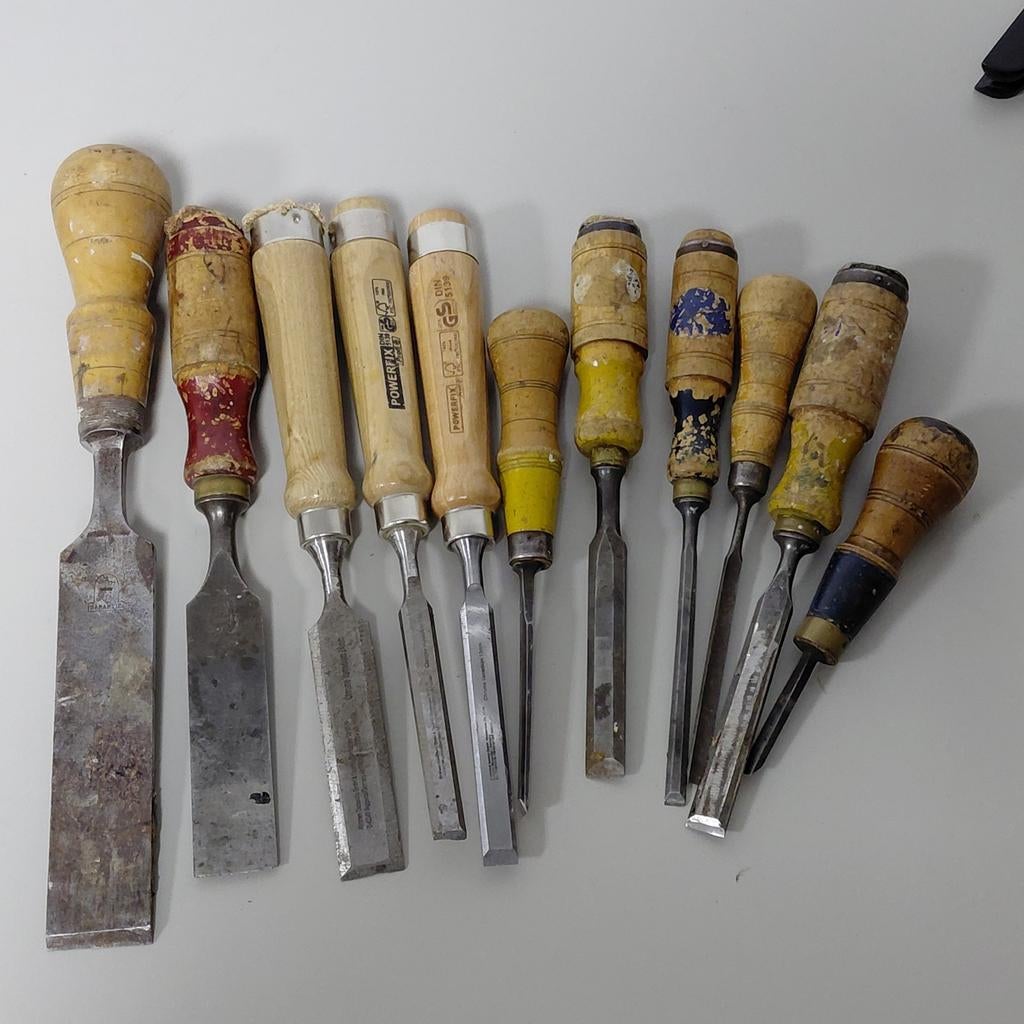 Partij van 10 beitels, Ophalen of Verzenden, Gebruikt