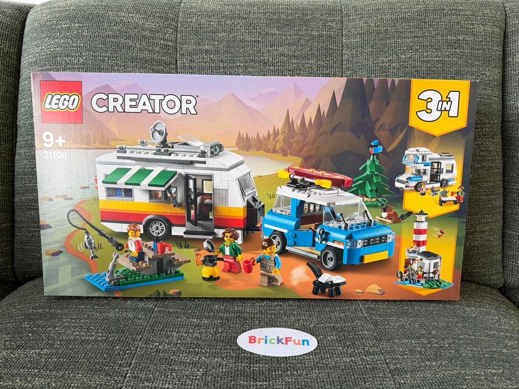 Lego 3in1 31108 Familie vakantie met caravan. Nieuw!, Ophalen of Verzenden, Nieuw