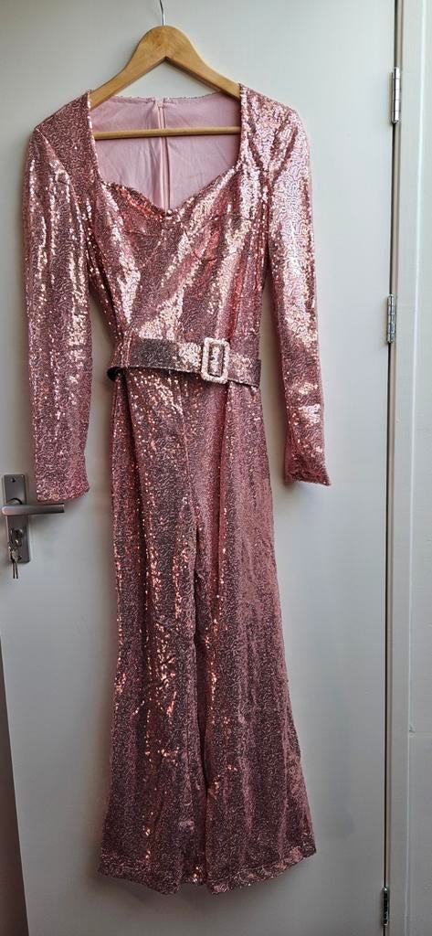 Glitter jumpsuit maat M, Kleding | Dames, Jumpsuits, Maat 38/40 (M), Ophalen of Verzenden, Roze, Onbekend