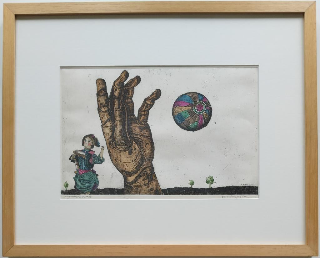 Herman Berserik – ingekleurde 2e staat - gesigneerde ets, Ophalen