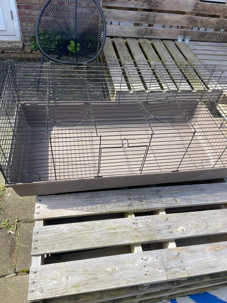 Konijnenhok groot voor binnen, Dieren en Toebehoren, Knaagdieren en Konijnen | Hokken en Kooien, Rat, 110 cm of meer, Zo goed als nieuw