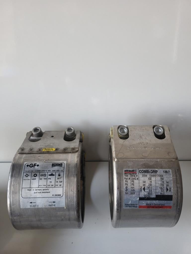 Straub Combi-Grip E W5 en 139.7 Koppelstukken, Ophalen of Verzenden