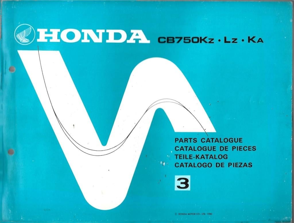 Honda CB750 Kz Lz Ka parts list (7489z) motor, Verzenden, Honda