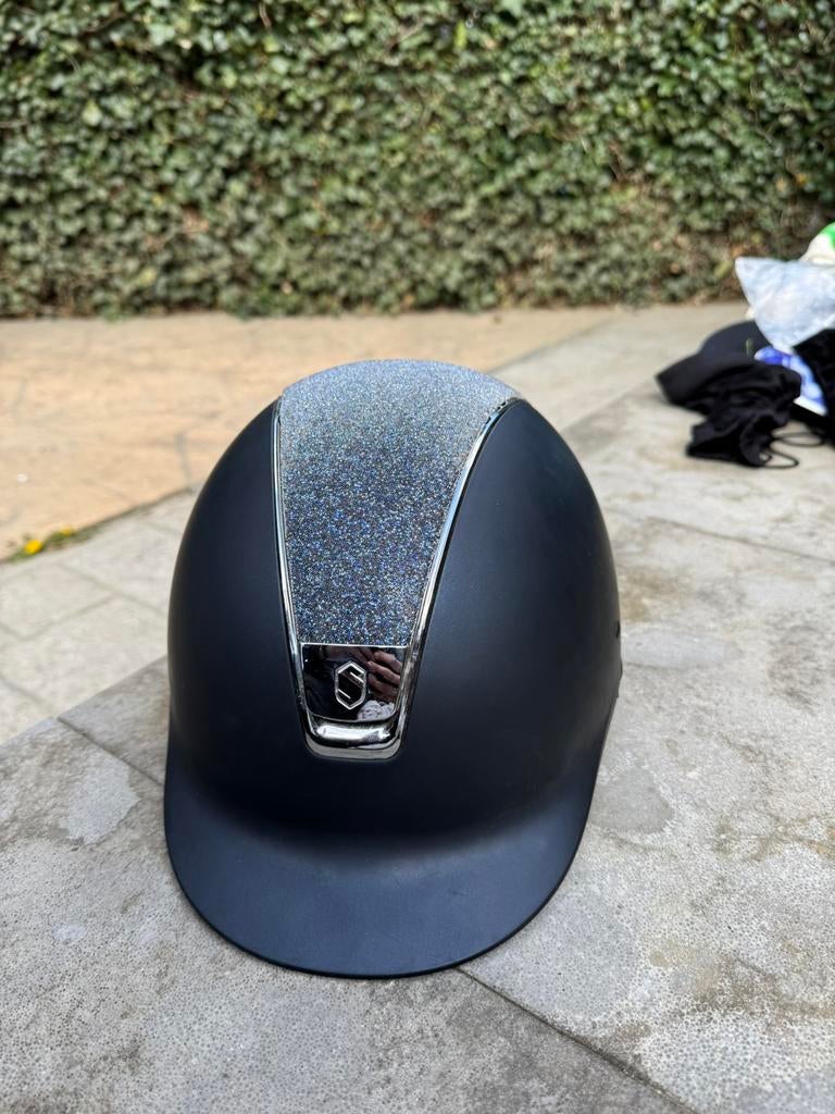 Samshield cap Swarovski, Dieren en Toebehoren, Paardrijkleding, Ophalen of Verzenden, Zo goed als nieuw, Dressuur, Cap