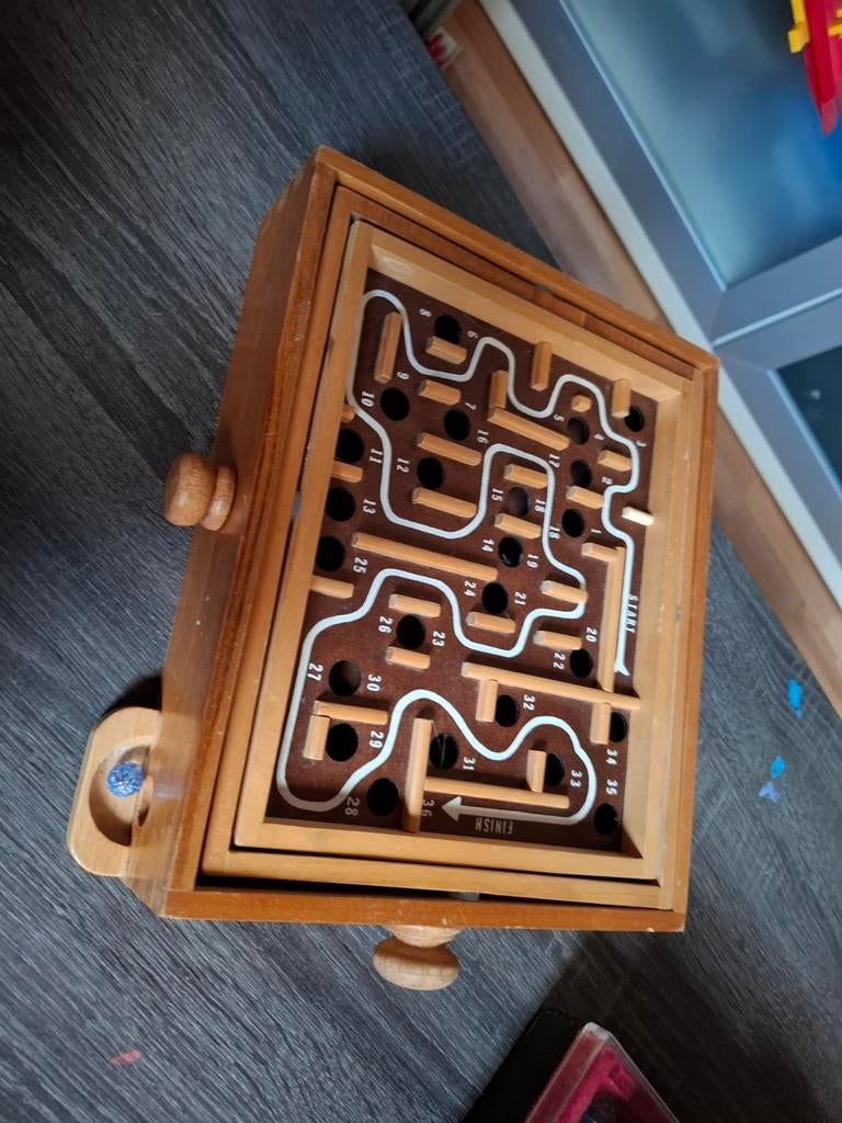 Philos Labyrinth Houten Behendigheidsspel - Klassiek, Een of twee spelers, Ophalen of Verzenden, Gebruikt, Philos