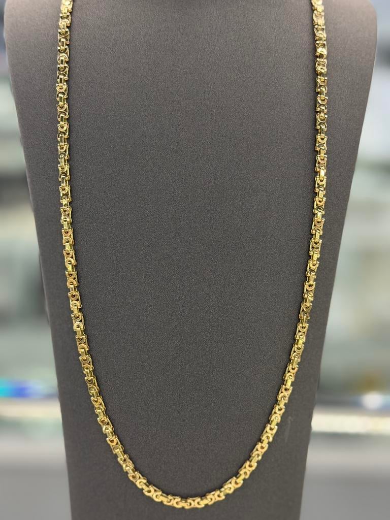 14 Karaat Goud - Platte Konings Ketting - Nieuw - 29.25 Gram, Ophalen of Verzenden, Nieuw, Goud