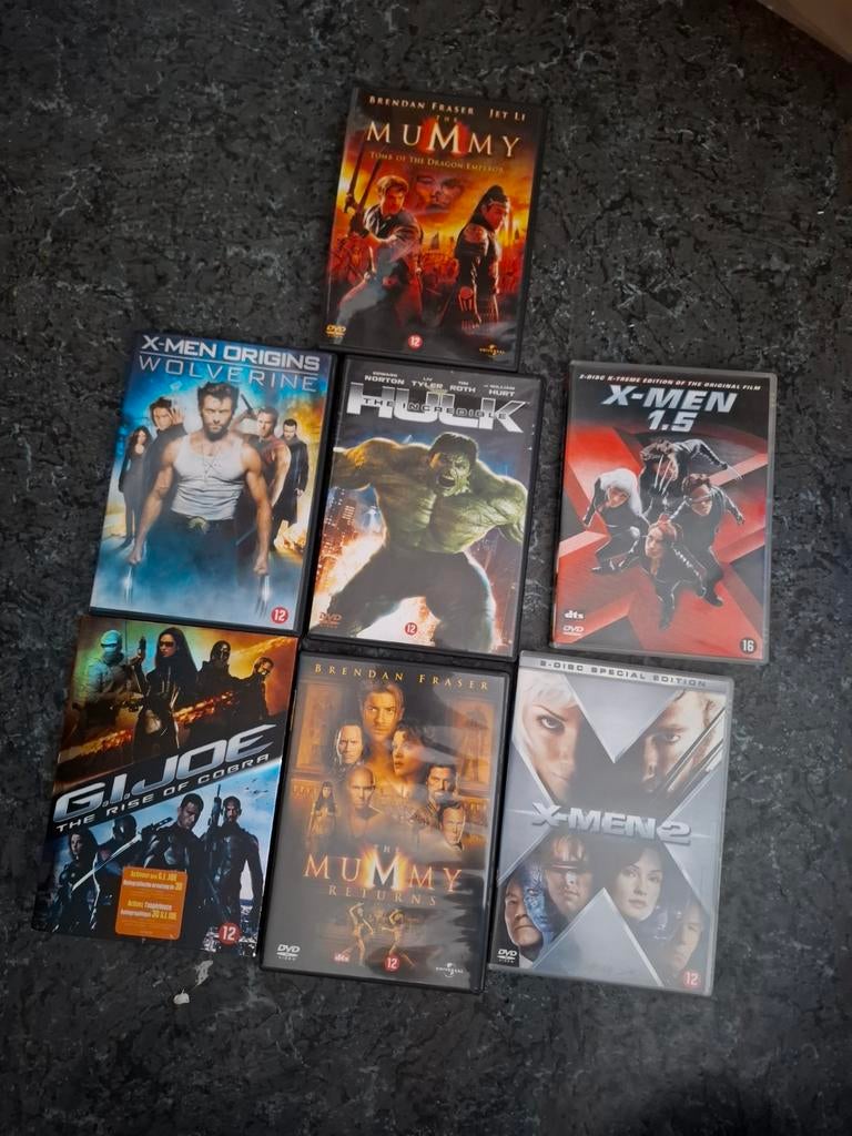 X-man, GIJoe, Hulk, the Mummy, Alle leeftijden, Ophalen, Zo goed als nieuw