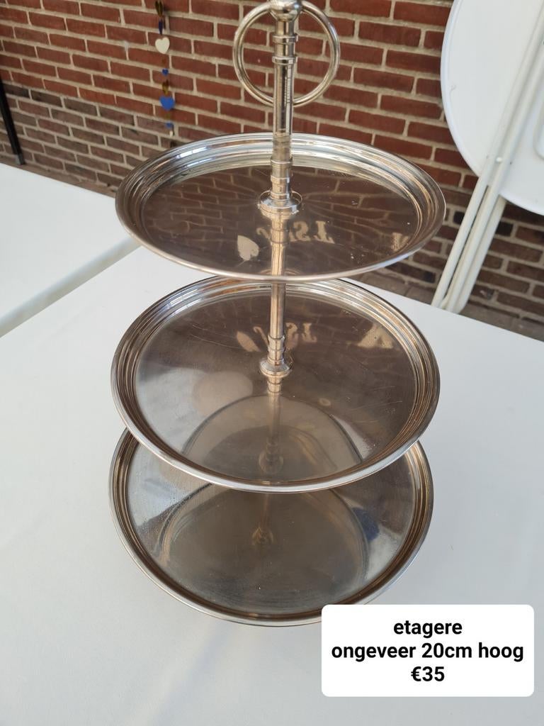 Zgan etagere bruiloft decoratie, Ophalen of Verzenden, Zo goed als nieuw