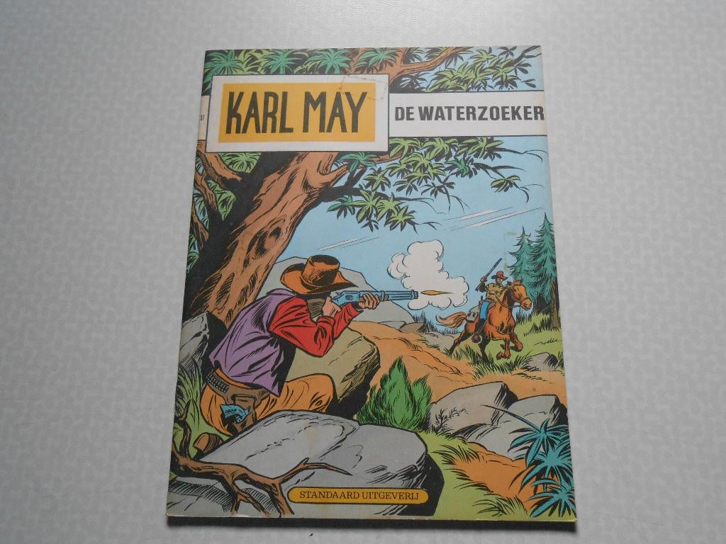 Karl may 37h De waterzoeker 1973 1 ste druk. 2 stickers., Willy Vandersteen, Eén stripboek, Nieuw, Ophalen of Verzenden