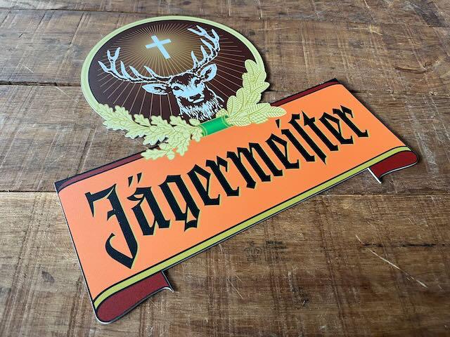Jägermeister,   logo merk reclamebord, Ophalen of Verzenden, Zo goed als nieuw, Reclamebord