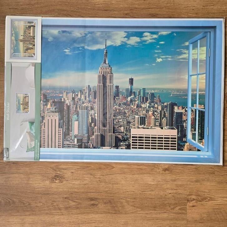 Wandsticker New York - 60x90cm, Huis en Inrichting, Woonaccessoires | Wanddecoraties, Ophalen of Verzenden, Nieuw