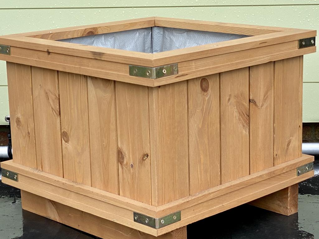 Houten plantenbak 60x60x50cm, Niet ingevuld, Nieuw, Ophalen of Verzenden, 60 tot 100 cm