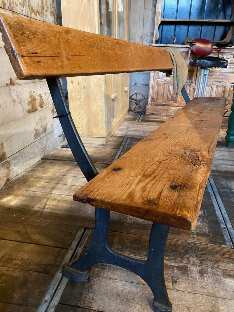 Stoere landelijke bank Franse eettafelbank, Antiek en Kunst, Ophalen