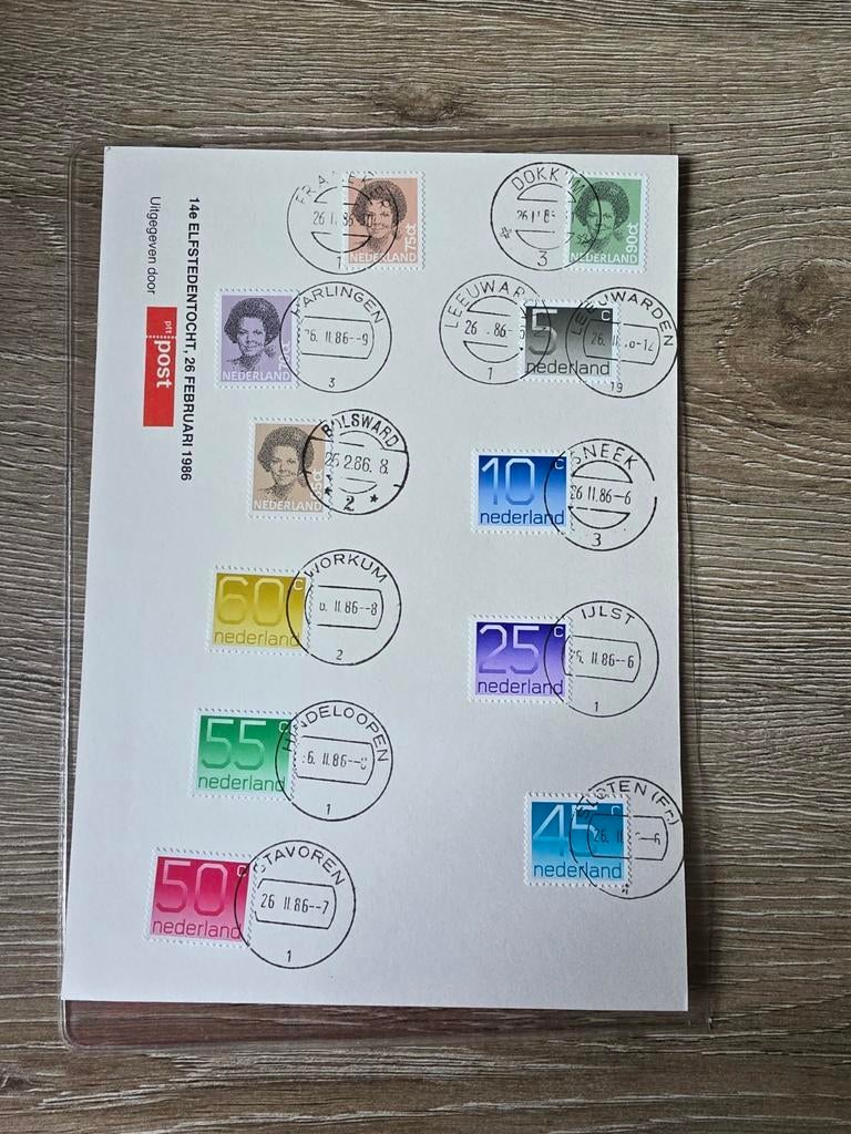 Postzegels elfstedentocht, Postzegels en Munten, Postzegels | Nederland, Ophalen of Verzenden, Na 1940, Gestempeld