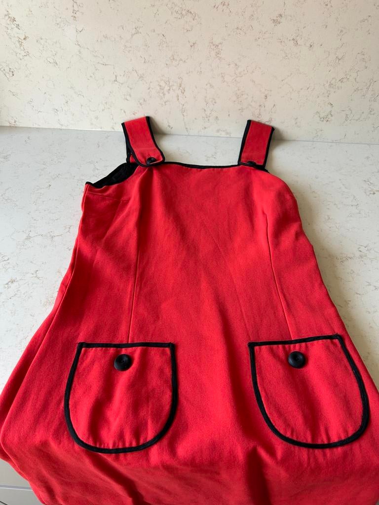 Vintage 70s Twiggy jurkje, Kleding | Dames, Gedragen, Boven de knie, Rood, Ophalen