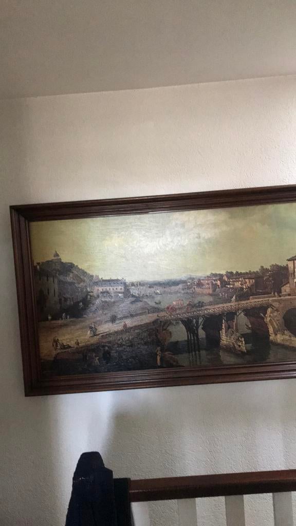 Bellotto, groot schilderij, olieverf op canvas, Ophalen of Verzenden