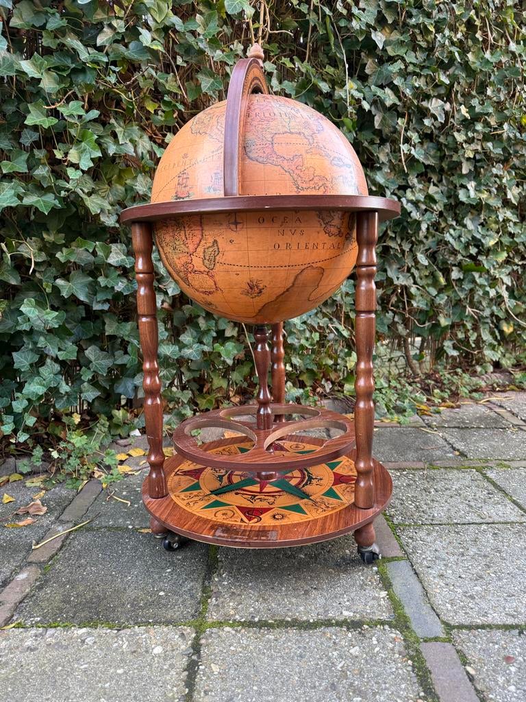 Antieke Zoffoli Globe Bar op Wielen - Ø50cm, Gebruikt, Ophalen of Verzenden, X, X