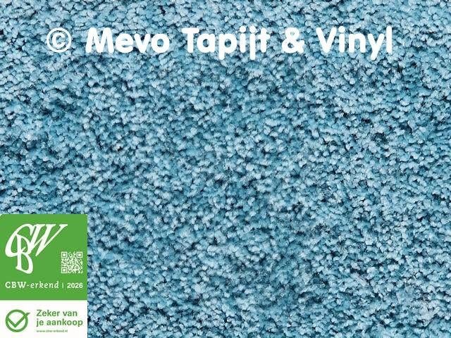 Frisé Tapijt, Colour Full 81 Sky Bleu, Lengte 7 x 4 mtr, Huis en Inrichting, Stoffering | Vloerbedekking, MeVo tapijt en vinyl