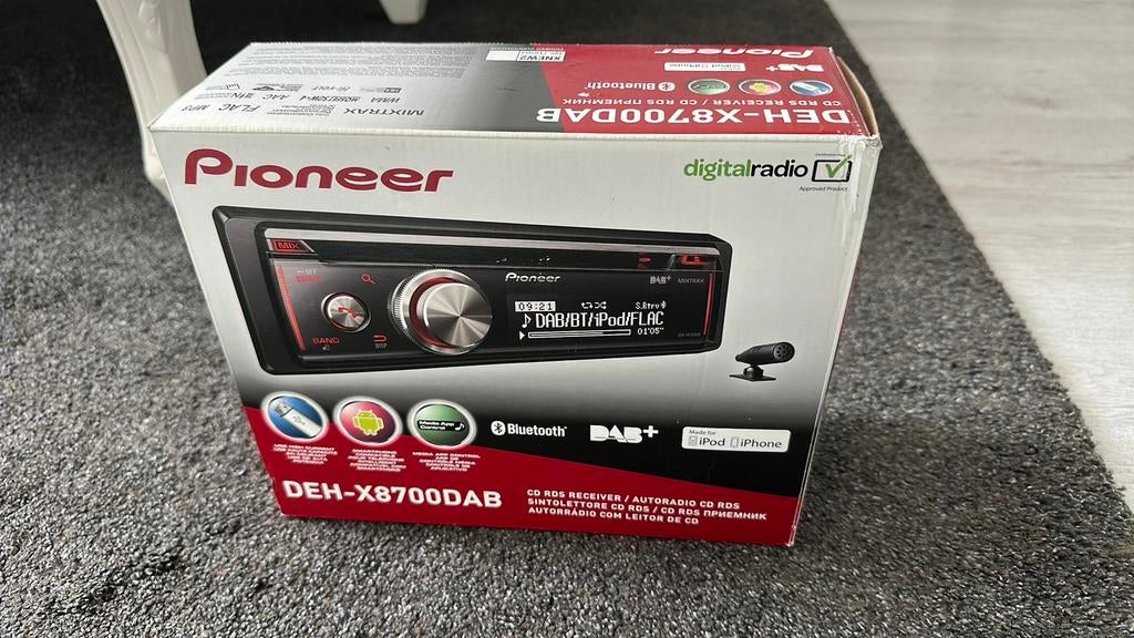 Pioneer autoradio USB CD Bluetooth iPhone iPhone en Android, Ophalen, Zo goed als nieuw