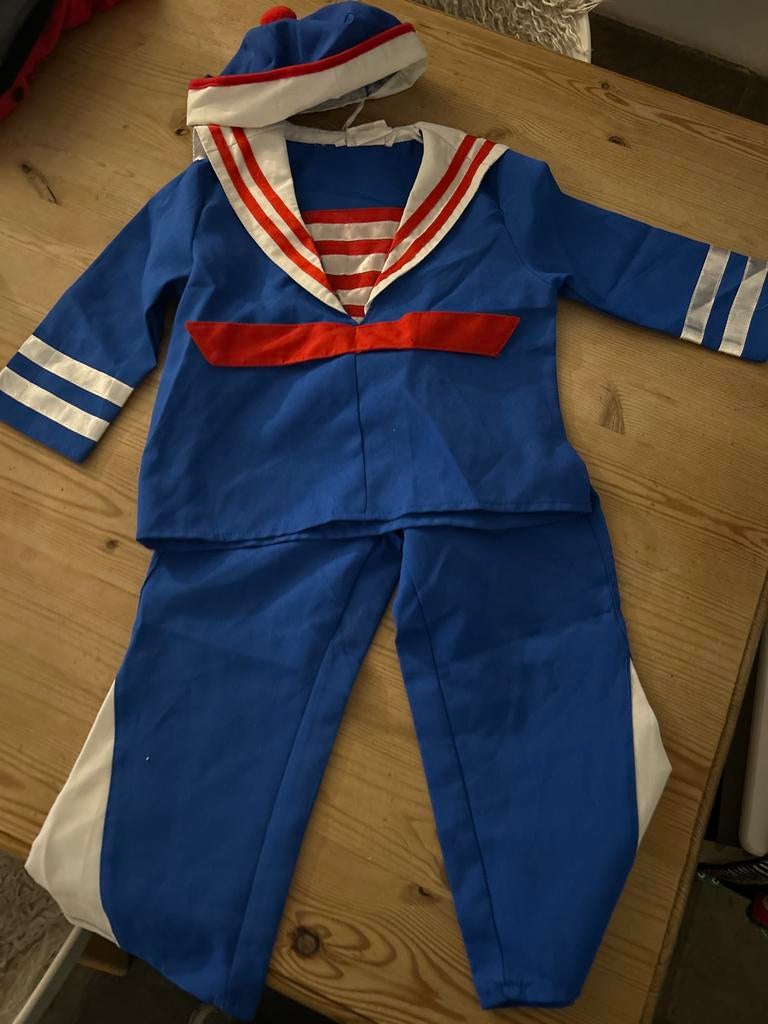 Carnavalspak Matrozen - Maat 92 - Zo Goed Als Nieuw, Ophalen of Verzenden, Zo goed als nieuw, 104 of kleiner, Jongen of Meisje