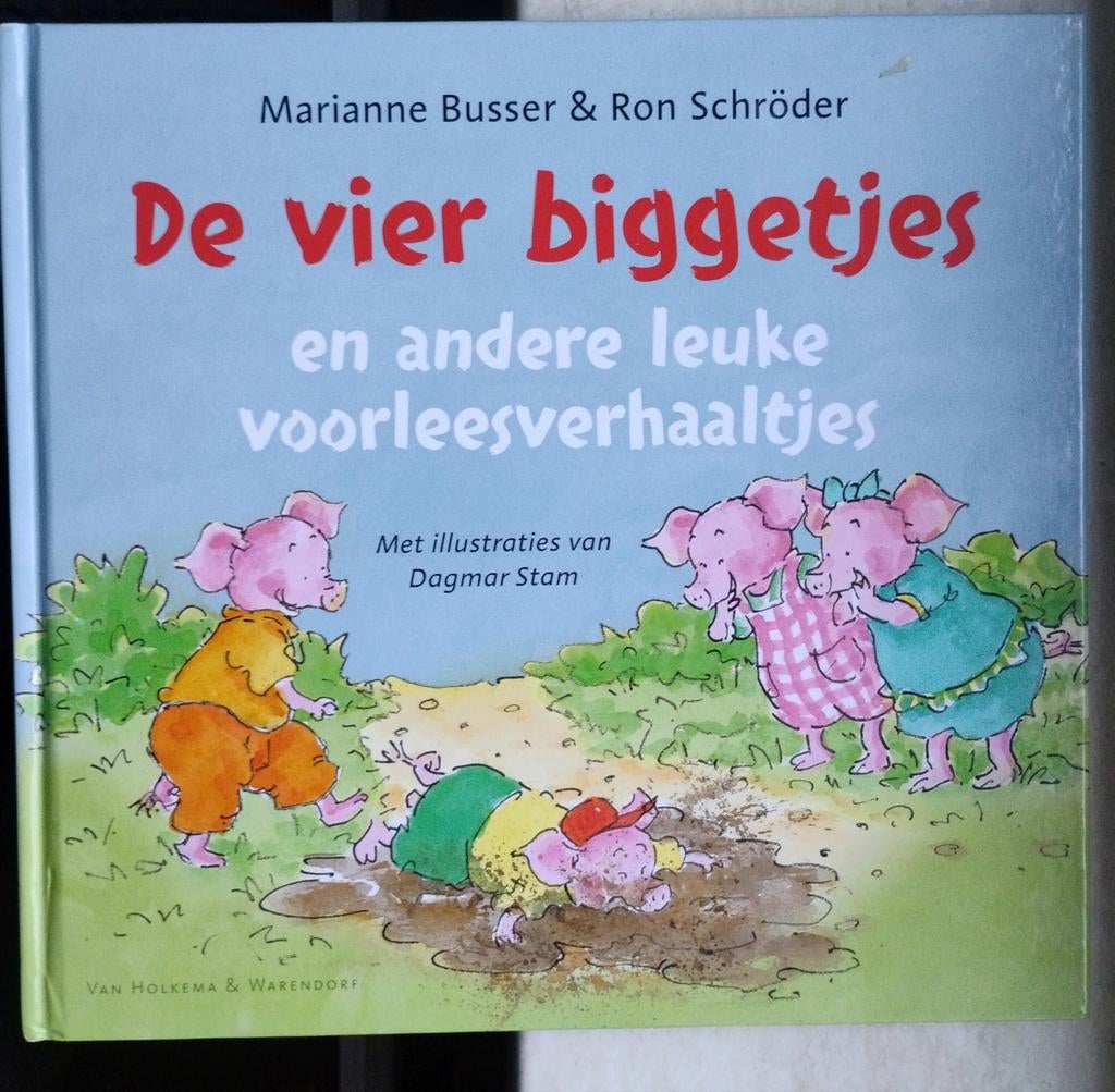 De vier biggetjes - Marianne Busser & Ron Schröder, Marianne Busser & Ron Schröder, Ophalen of Verzenden, Zo goed als nieuw, Sprookjes