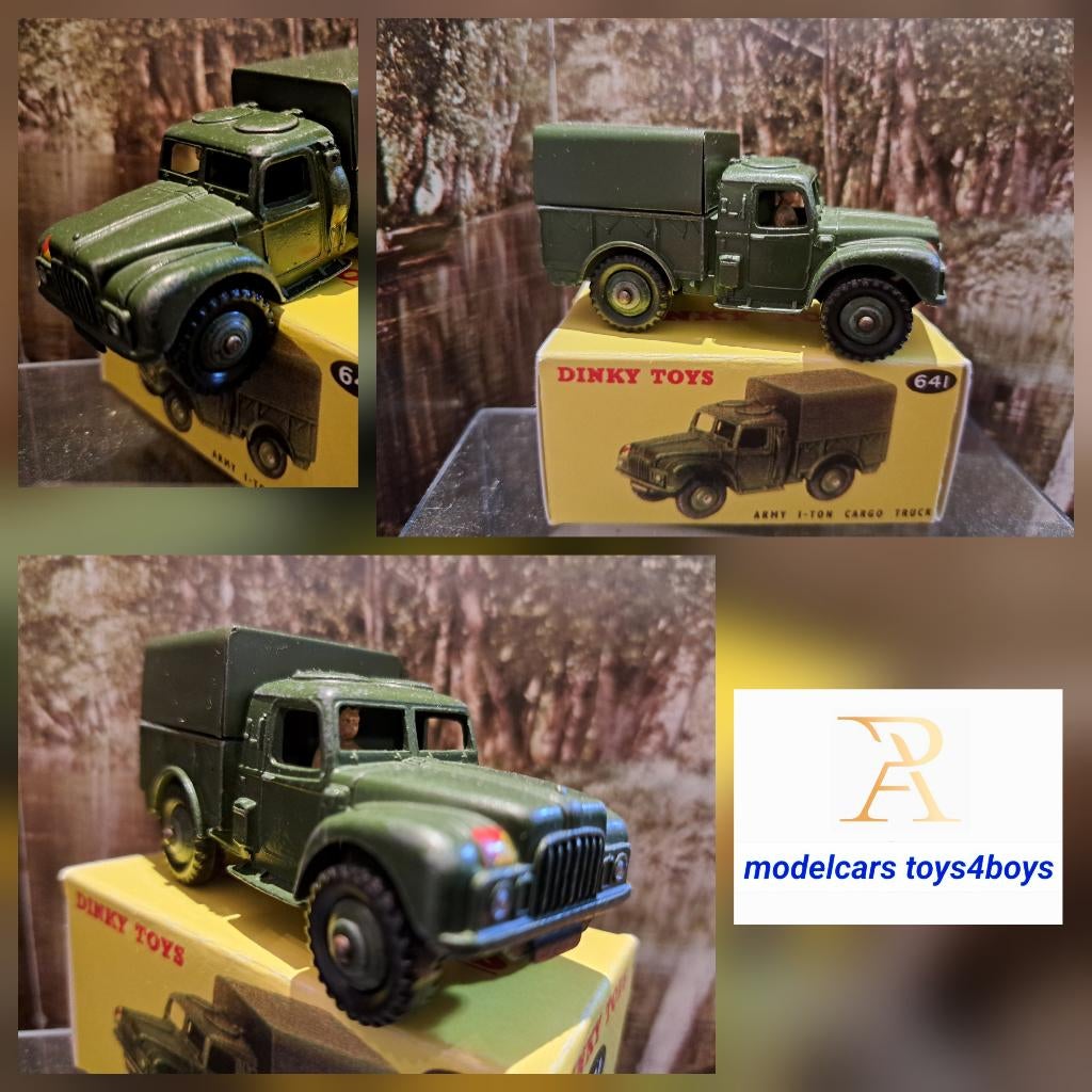 Dinky Toys no 641 Army 1 tons Cargo Truck (6) 1/43, Verzenden, Gebruikt, Bus of Vrachtwagen, Dinky Toys