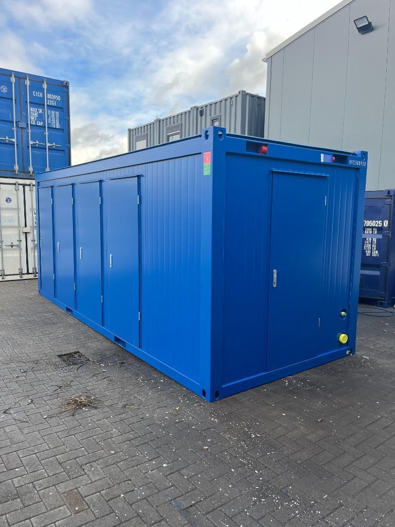 Nieuwe 20ft douche units, Ophalen