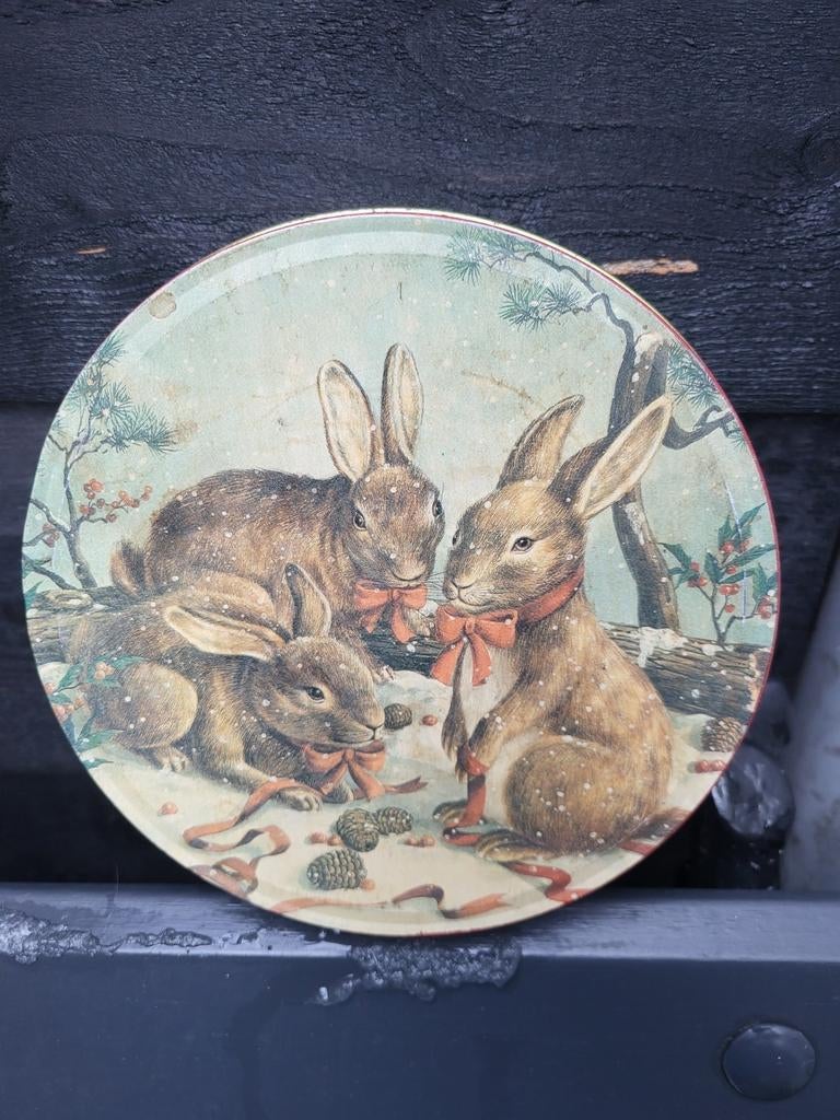 TROMMEL/BLIK   hazen in de sneeuw, Ophalen of Verzenden, Overige