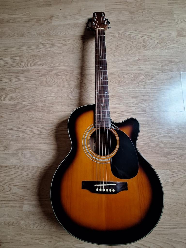 Mooie Motion Gitaar. Semi akoestisch., Muziek en Instrumenten, Snaarinstrumenten | Gitaren | Akoestisch, Ophalen, Gebruikt, Western- of Steelstringgitaar