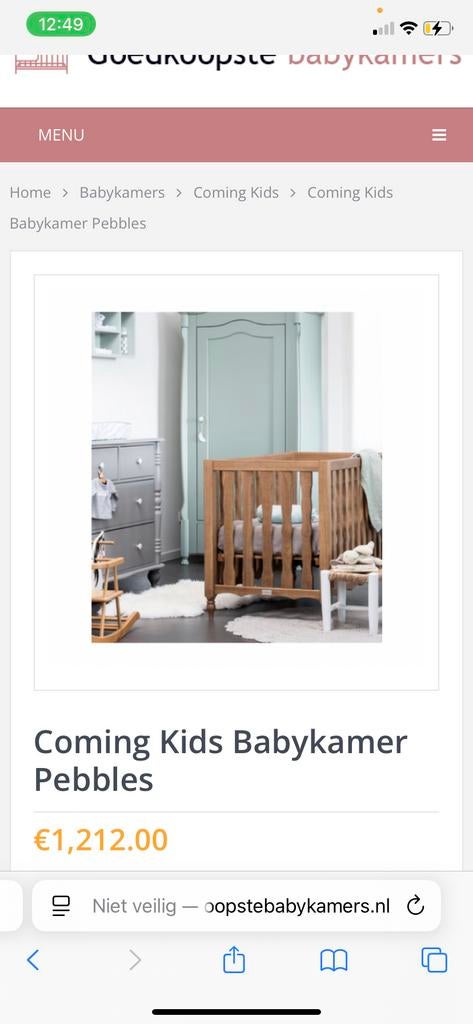 SPOED WEG: Coming Kids Babykamer -nooit gebruikt geweest!!, Ophalen, Zo goed als nieuw, Jongetje of Meisje