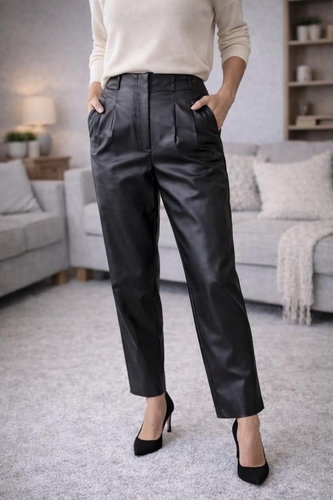 Zara leren broek - Maat XS, Ophalen of Verzenden, Zo goed als nieuw, Maat 34 (XS) of kleiner, Lang