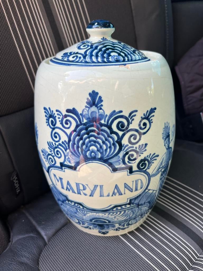 Delfts Blauw Tabakspot Porselein, Antiek en Kunst, Antiek | Keramiek en Aardewerk, Ophalen of Verzenden