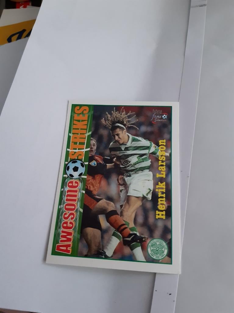 Awesome Strikes kaartje Henrik Larsson, Verzamelen, Sportartikelen en Voetbal, Ophalen of Verzenden, Nieuw, Feyenoord, Poster, Plaatje of Sticker