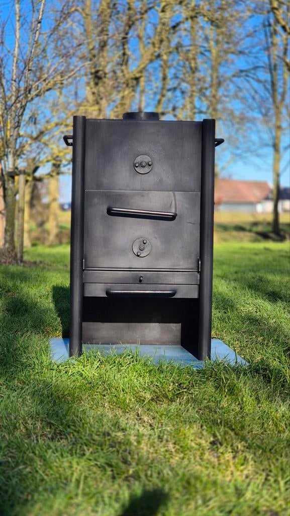 Harrie Leenders HL4 Houtkachel - Stijlvol en Efficiënt, Huis en Inrichting, Ophalen, Gebruikt, Houtkachel, Vrijstaand