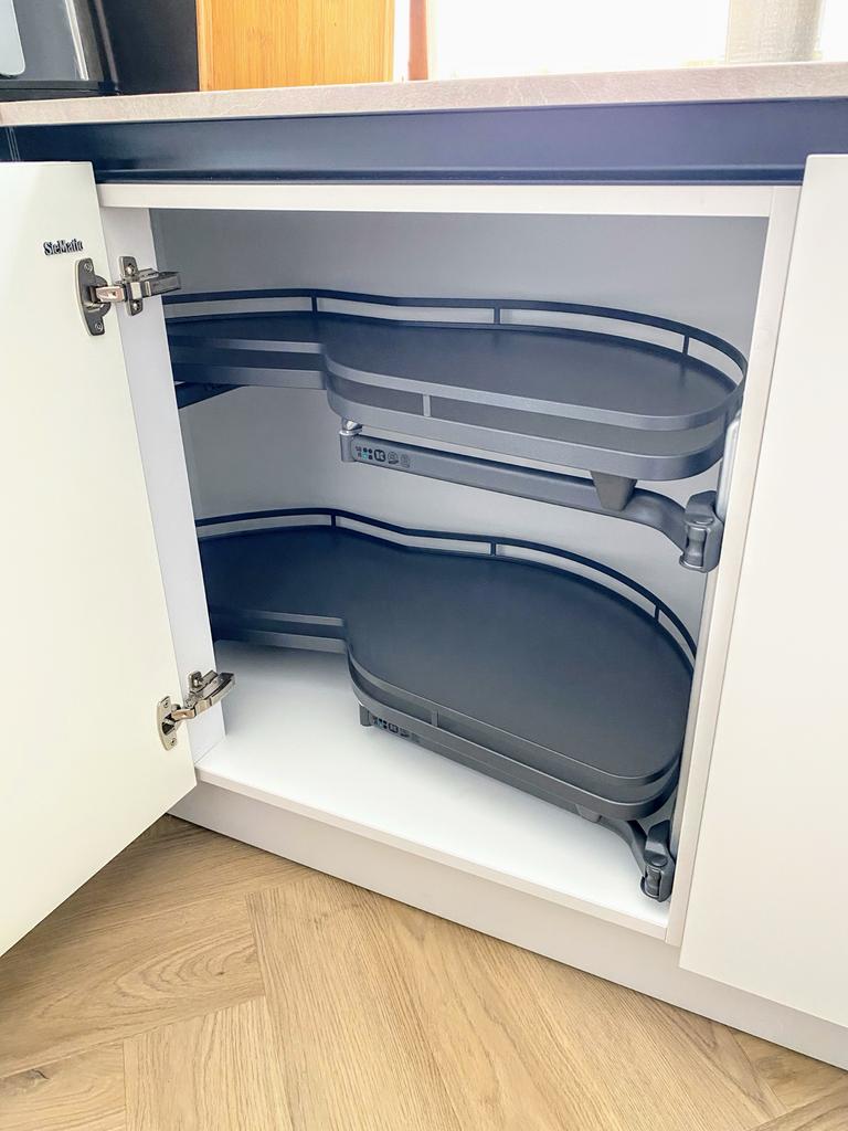 Kessebohmer Lemans 2 hoekkast systeem 50cm rechts, Nieuw, Minder dan 100 cm, Grijs, 50 tot 75 cm