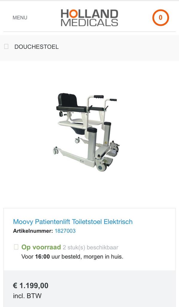 Patientenlift- toiletstoel volledig elektrisch!!, Ophalen of Verzenden, Nieuw