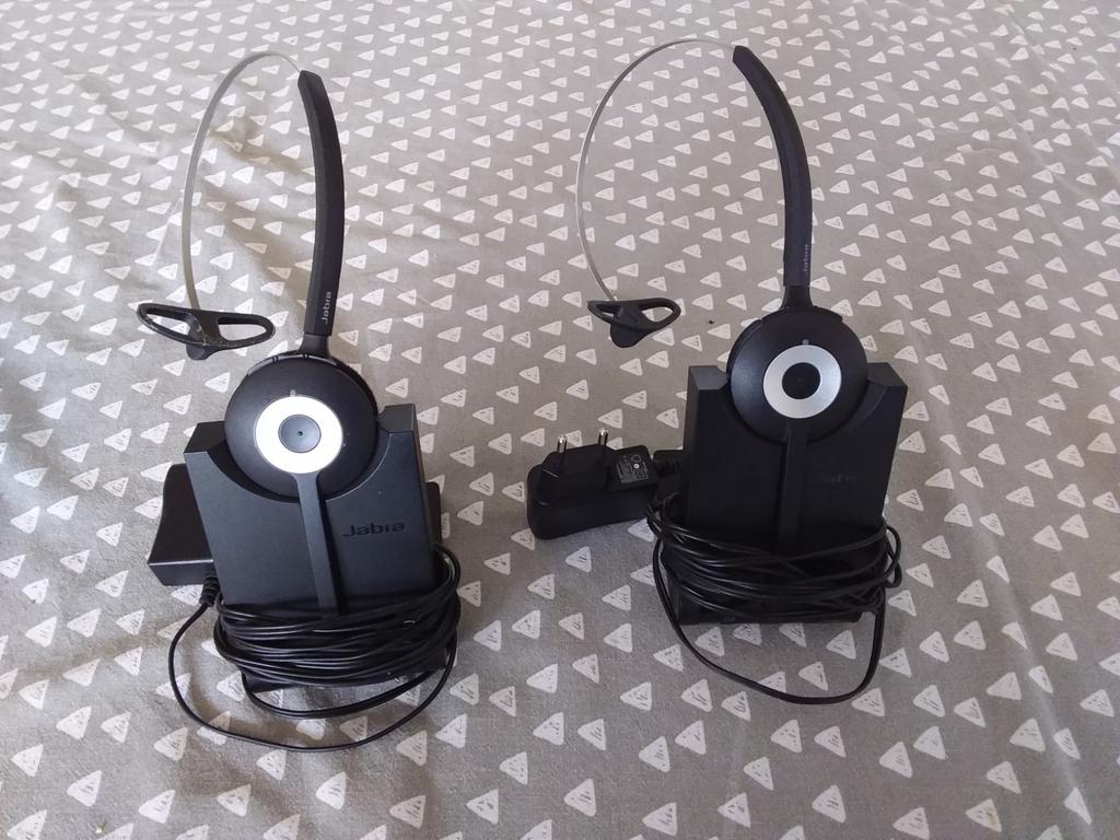 Headsets Jabra Pro 920 draadloze DECT, 2 stuks, goed werkend, Telecommunicatie, Overige Telecommunicatie, Ophalen of Verzenden