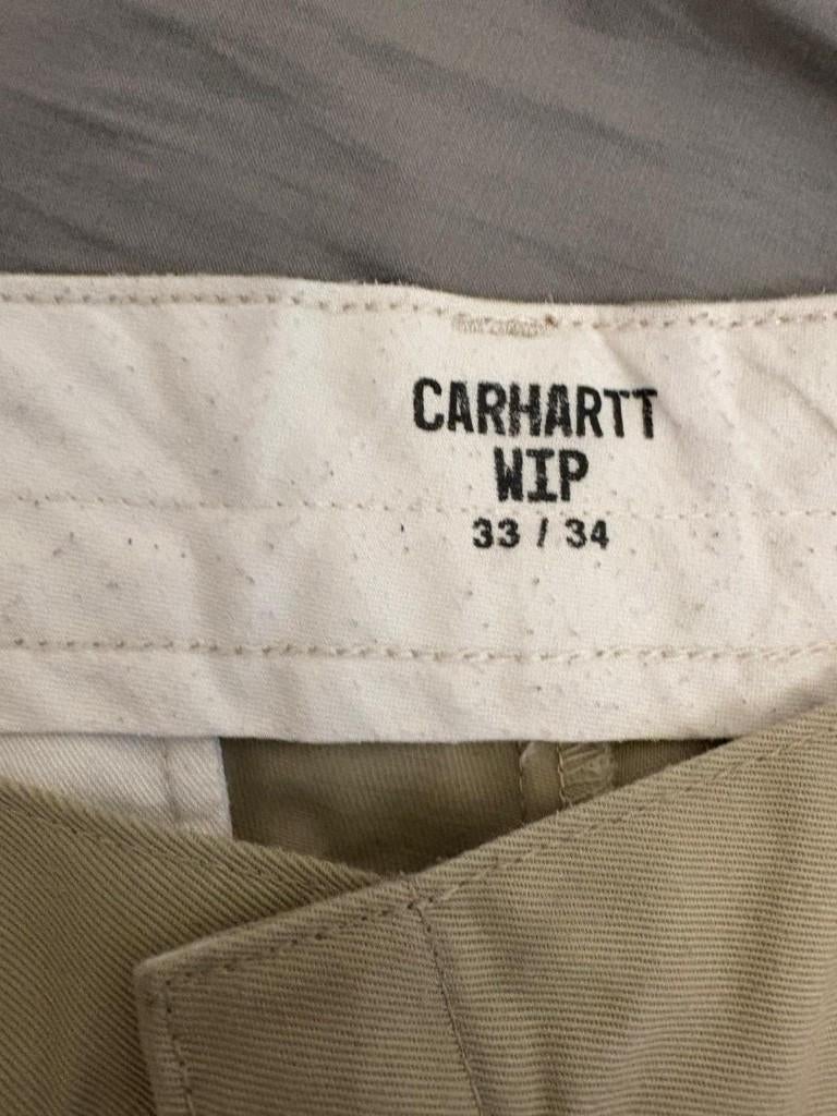 Carhartt Broek - 33/34 - beige, Kleding | Heren, Broeken en Pantalons, Beige, Carhartt, Overige maten, Ophalen of Verzenden