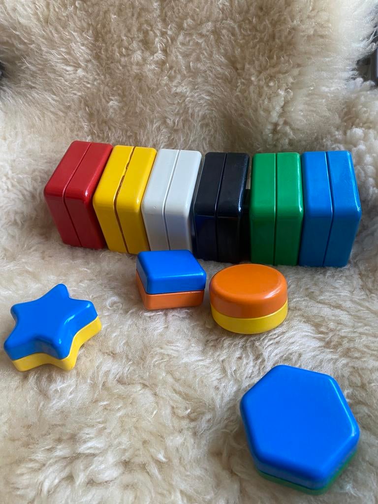 Vintage unieke blokkenset gemaakt in de jaren ‘80, Kinderen en Baby's, Speelgoed | Educatief en Creatief, Ophalen of Verzenden